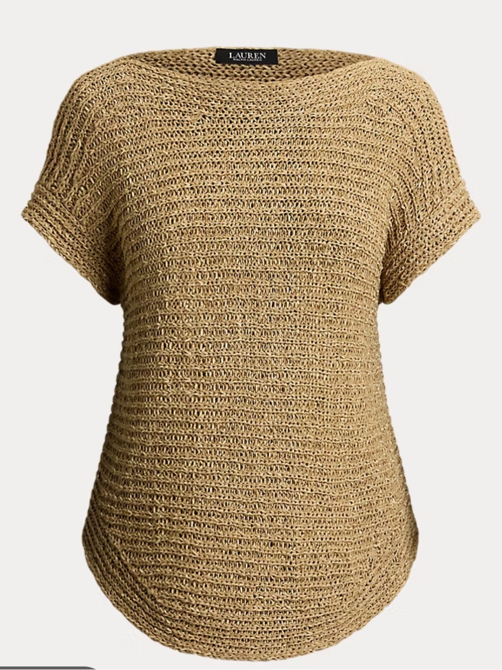 Lauren Ralph Lauren Open-Knit Short Sleeve Sweater